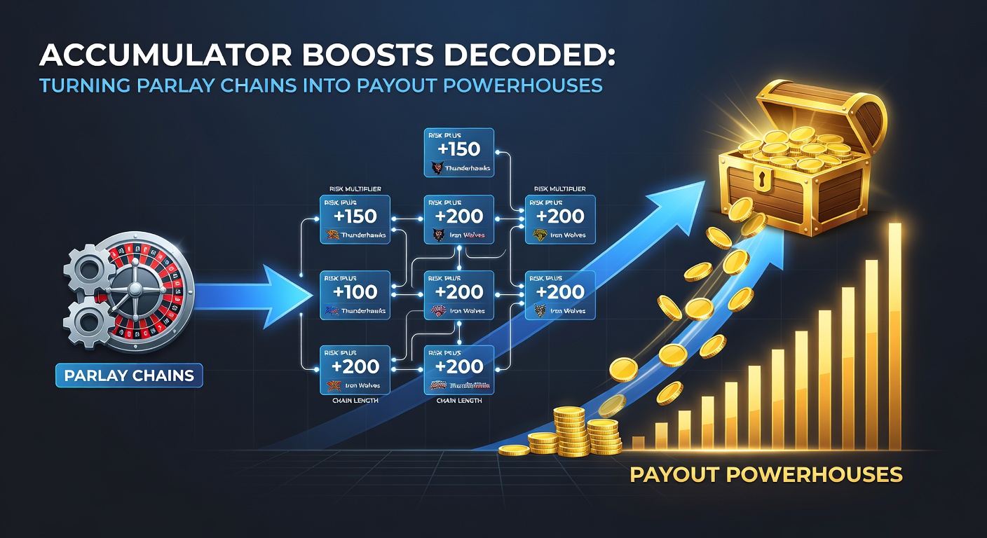 Dynamic chart showing payout growth curves for unboosted versus boosted accumulators across 4 to 10 legs, with real bet examples overlaid