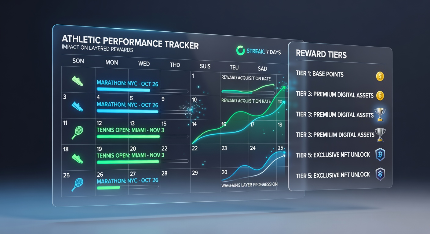 Chart showing how athletic event timelines map onto progressive reward acquisition layers in wagering apps