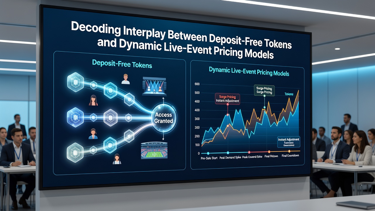 Graph depicting token redemption volumes alongside live pricing curves during an event timeline