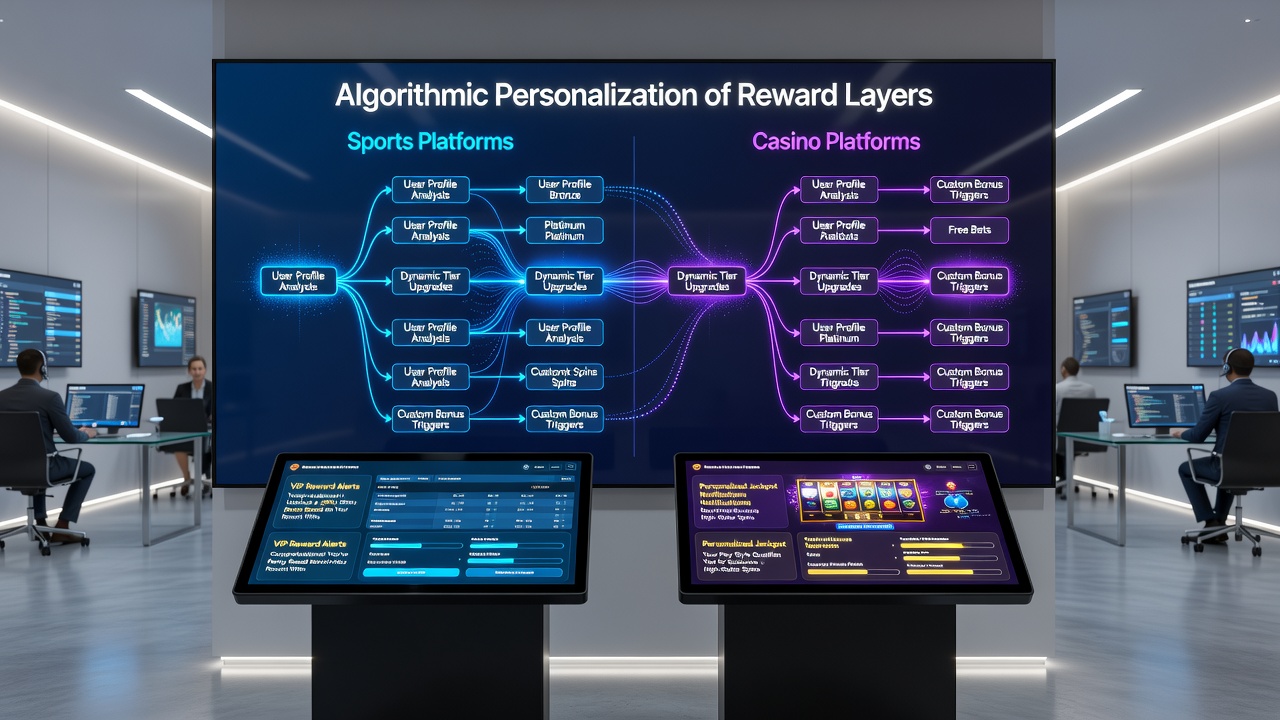 Detailed view of backend algorithmic processing for personalized casino and sports rewards